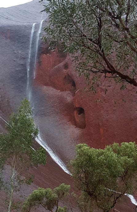 Ulurus Magnificent Waterfalls Landmark Transformed By Rain In