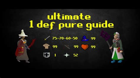 Osrs Ultimate 1 Defence Pure Guide 2017 Youtube