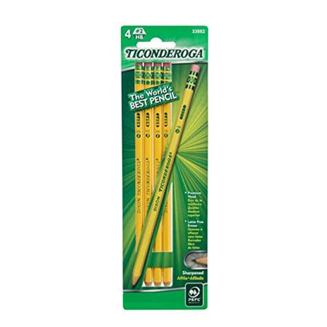 TICONDEROGA Pencils Wood Cased Pre Sharpened Graphite 2 HB Soft
