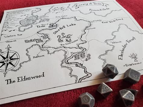 Custom Fantasy Map Etsy