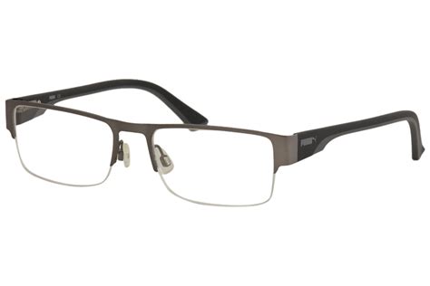 Puma Men S Eyeglasses Pu0033o Pu 0033 O 001 Ruthenium Optical Frame 55mm Ebay