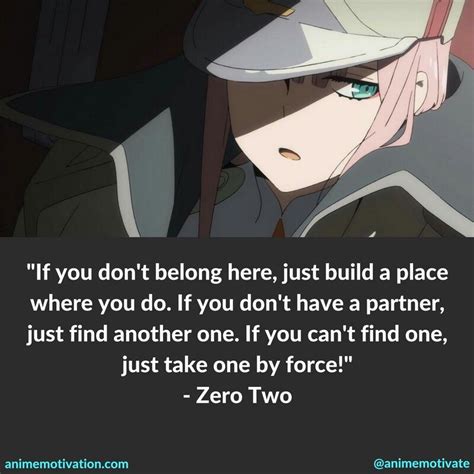Zero Two Quotes Darling In The Franxx Anime Quotes Anime Love
