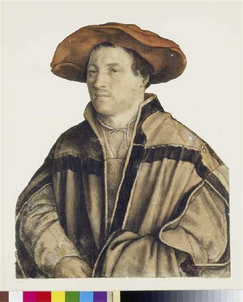 Bildnis Eines Unbekannten Mannes Mit Rot Hans Holbein Dj Als