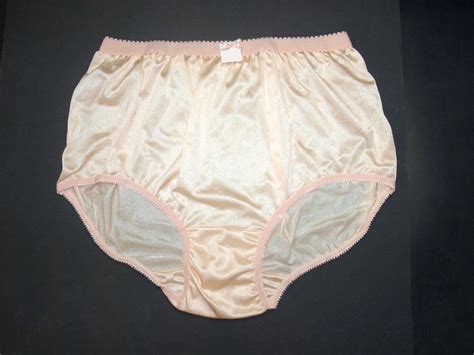 1960s Classic And Vintage Style Briefs Nylon Panties Womens Hip 45 48 Soft And Sheer Orange