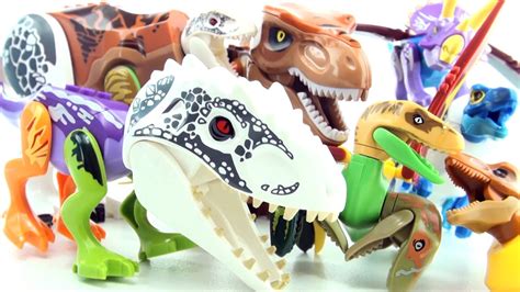 Lego Jurassic World Mutant Dinosaurs Hybrid Dinosaur Toys Indominus Rex Tyrannosaurus Youtube