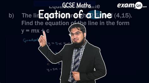 Equation Of A Line Gcse Maths Youtube