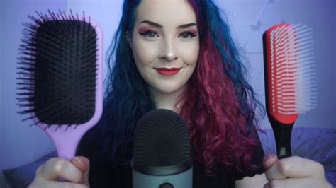 Asmr Tingly Brushing Hand And Lid Sounds My Hair Routine Youtube