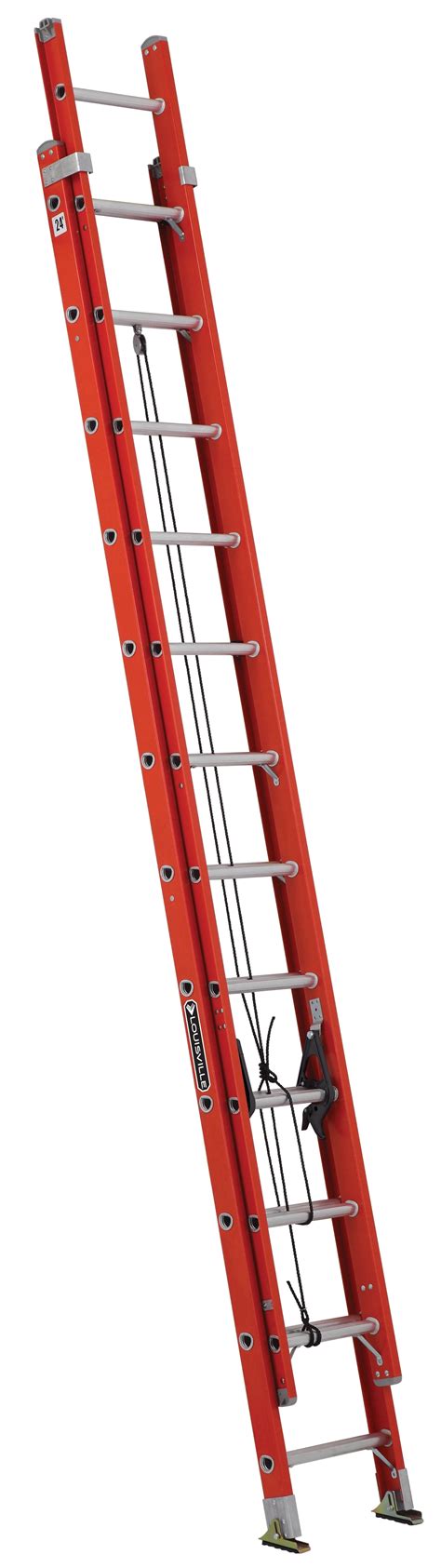 Louisville Ladder Fe3224 24 Ft Fiberglass Extension Ladder Type Ia