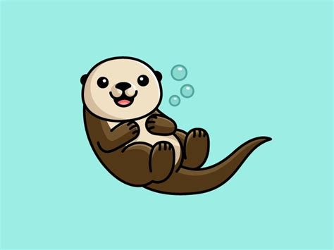 Sea Otter Otter Illustration Otter Drawing Otter Art