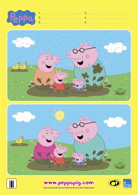 Peppa Pig Activity Sheet Printable Activities For Kids Rainy Day