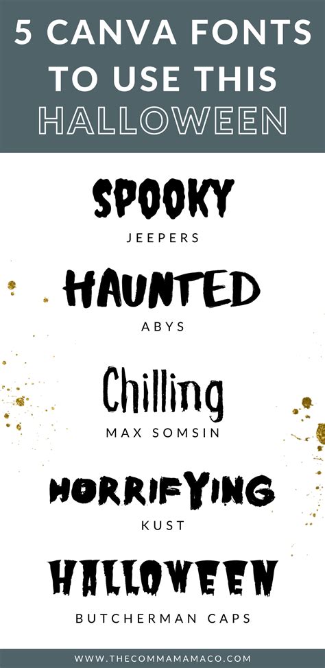 5 Canva Fonts To Use This Halloween Halloween