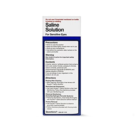 Equate Saline Solution Contact Lens Solution For Sensitive Eyes Twin