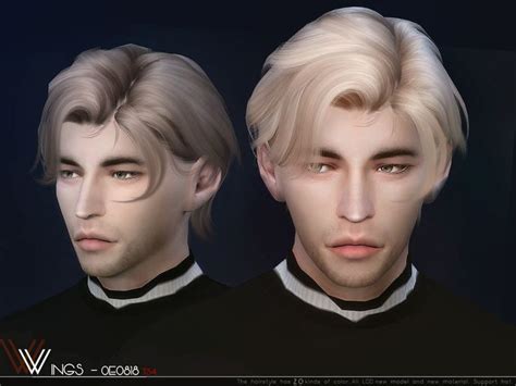 Wingssims Wings Oe0818 Sims 4 Hair Male Sims Hair Sims