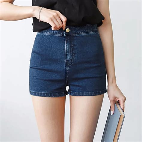 Elastic Denim Shorts Womens 2018 Summer Women Denim Shorts Plus Size
