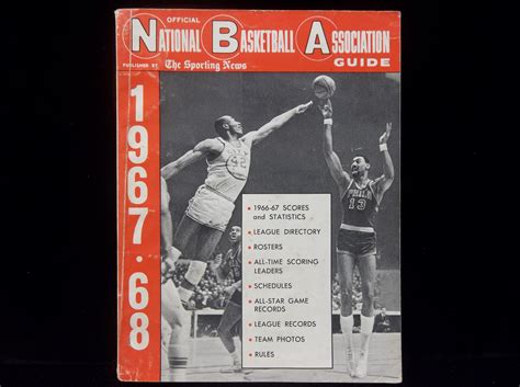 Lot Detail 1967 68 The Sporting News Official Nba Guide W
