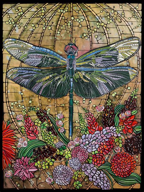 Dragonfly Art Nouveau Print Home Decor 8x10 Paper Etsy