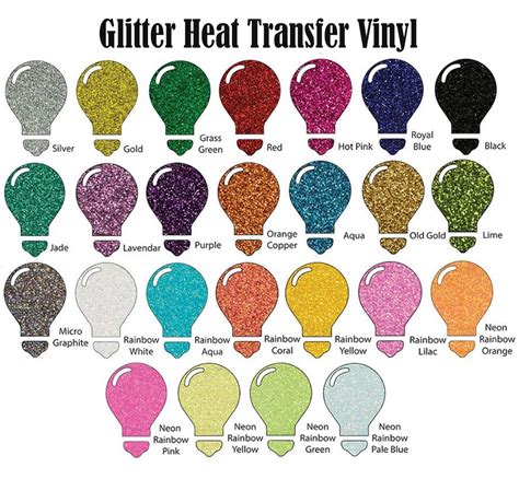Glitter Heat Transfer Vinyl 12 X 20 12in X 20in