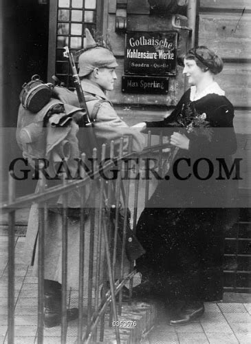 German Soldier Ww1 Woman Telegraph