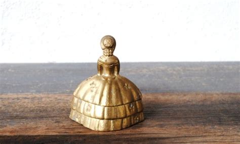 Antique Brass Bell Southern Belle Lady Crinoline Dress And Etsy