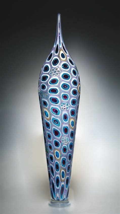 Aqua And Hyacinth Parabola By David Patchen Art Glass Vessel Artful Home Glass Art Abstract