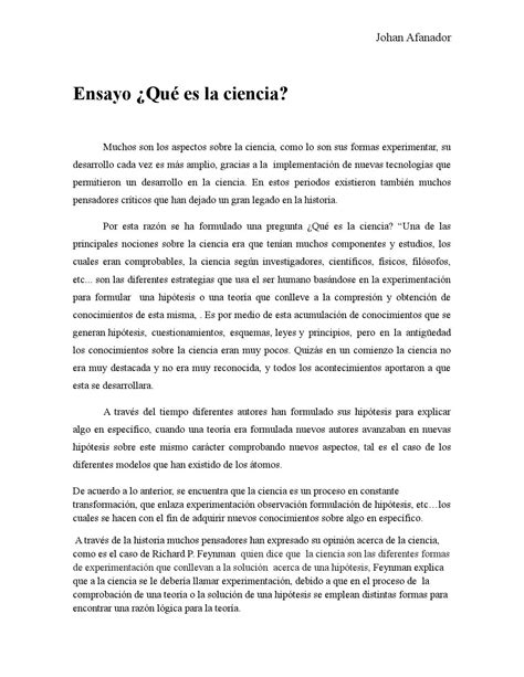 Ensayo ¿que Es La Ciencia By Johan Afanador Issuu