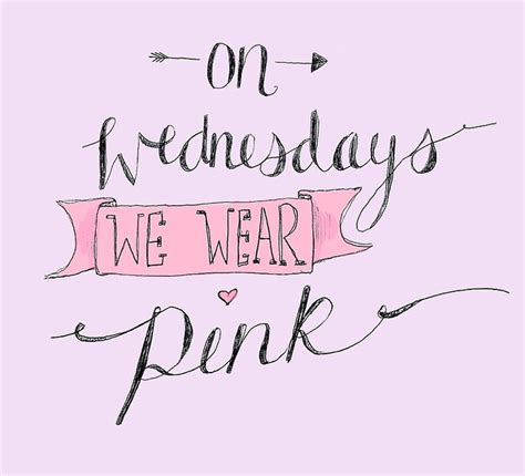 On Wednesdays We Wear Pink Art Print By Lilliesandroses Redbubble Pink Art Print Wear
