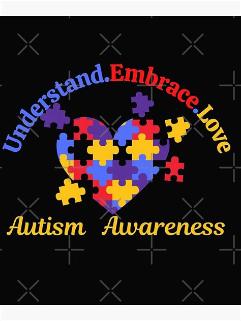 Autism Awareness Puzzle Pieces Autism Awareness T Design Poster