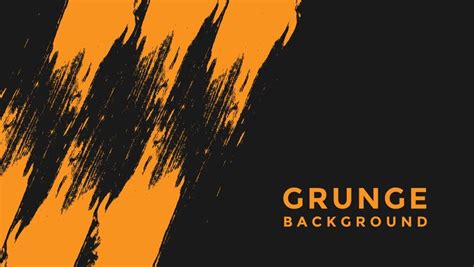 Premium Vector Abstract Orange Grunge Texture In Black Background