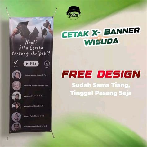 Jual X Banner Wisuda Murah Free Desain Shopee Indonesia