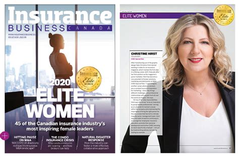 How much life insurance do i need in canada? Insurance Business Canada Magazine's Elite Women 2020 - CHES Special Risk Inc