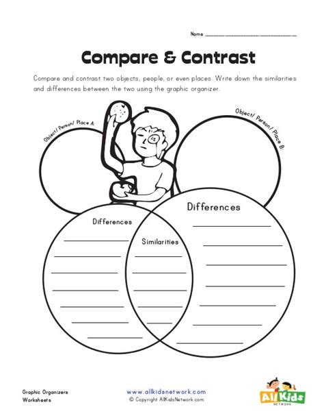 Comparison Contrast Essay Graphic Organizer