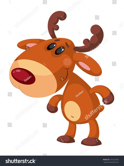 Illustration Funny Deer Stock Vector Royalty Free 155122535