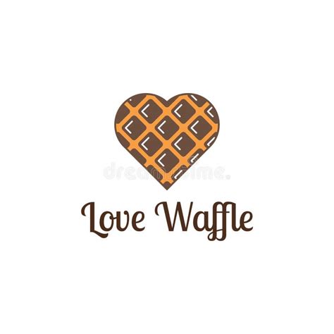 Delicious Belgian Waffle Logo Template Stock Vector Illustration Of
