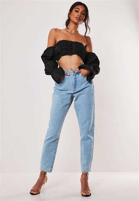 black bardot ruched crop top missguided cat woman costume tops black crop tops