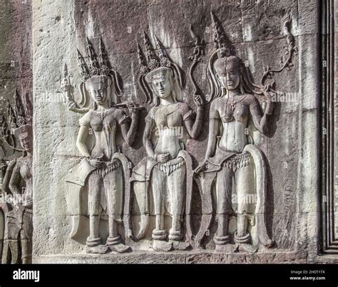 Temples Dancer Angkor Wat Temple Dancers Angkor Wats Stock Photo