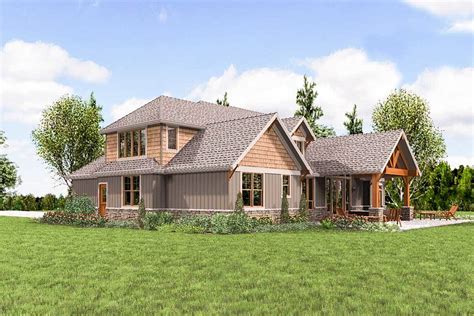 Rugged Craftsman House Plan With Upstairs Game Room 69650am