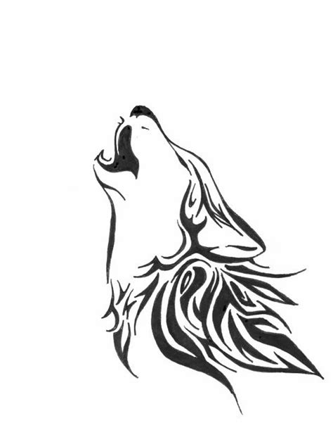 Simple But Beautiful Howling Wolf Cat Silhouette