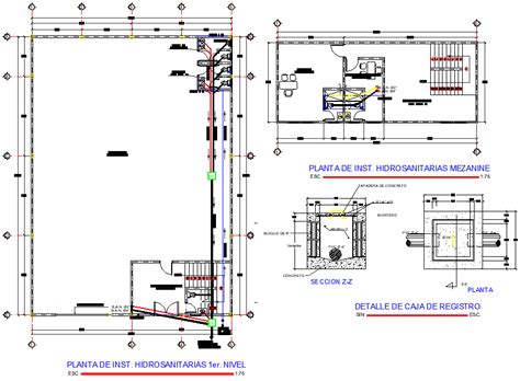 Hydro Sanitary Plan Detail Dwg File Cadbull