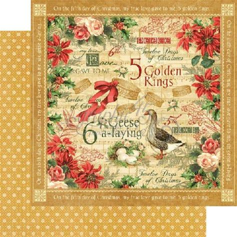 Graphic 45 Twelve Days Of Christmas 12 Sheets Twelve Days Of