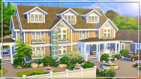 Country Mansion The Sims 4 Speed Build No Cc Youtube