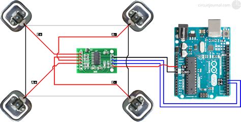 50kg Load Cells With Hx711 And Arduino 4x 2x 1x Diagrams Circuit