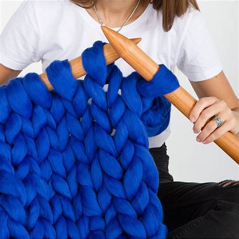 500g Diy Knitting Chunky Wool Roving Yarn Super Soft Big Merino Wool