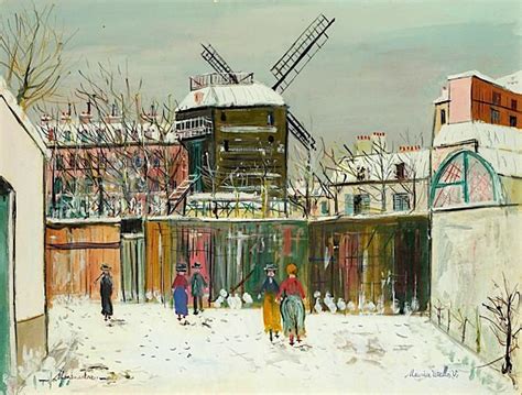 Maurice Utrillo 1883 1955 Montmartre Le Moulin De La Galette Circa