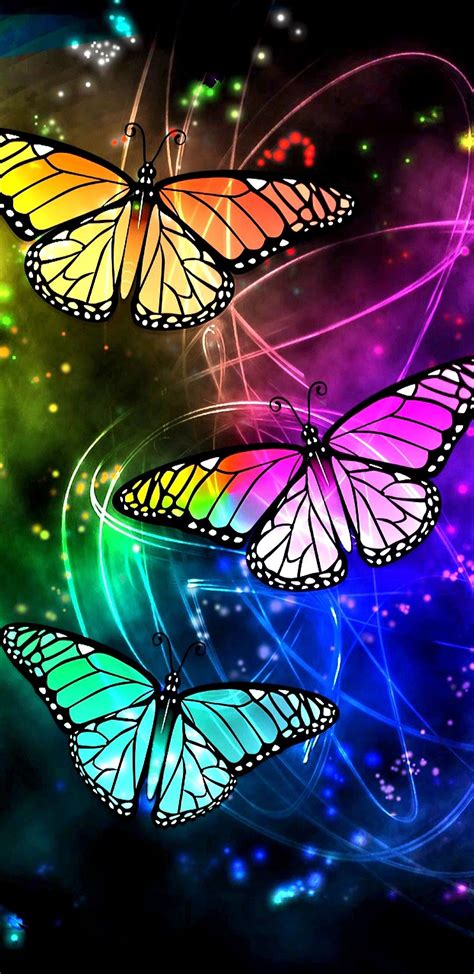 Iphone Rainbow Butterfly Wallpaper Hd