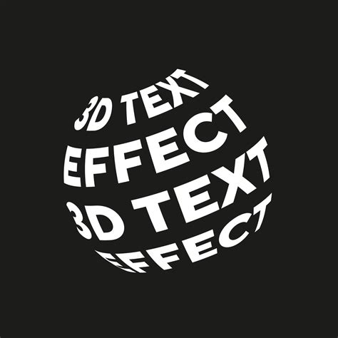 Round 3d Text Effect New Typography Design 14241699 Vector Art At Vecteezy
