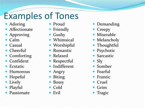 Tones