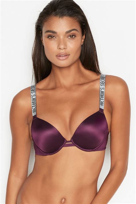 Victoria S Secret Smooth Shine Strap Plunge Push Up Bra Victoria S