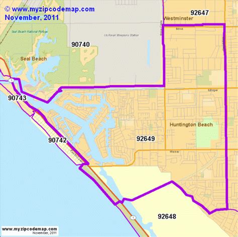 Huntington Beach Zip Code Map World Map