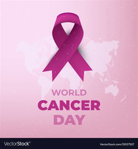 February World Cancer Day Poster Or Banner Vector Image
