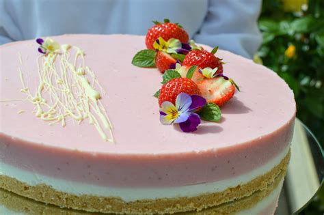 Kühlschrankkuchen Erdbeer-Joghurt-Torte ohne Backen Julias Kuchenwelt